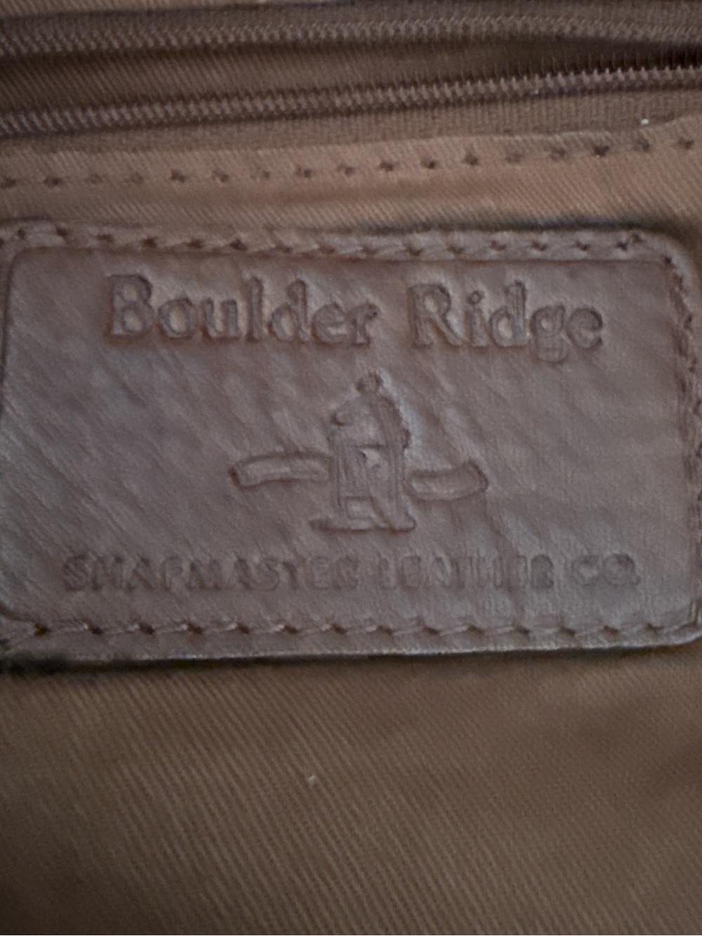 Boulder Ridge Classic Brown Leather Drawstring Backpack - Picture 3 of 3